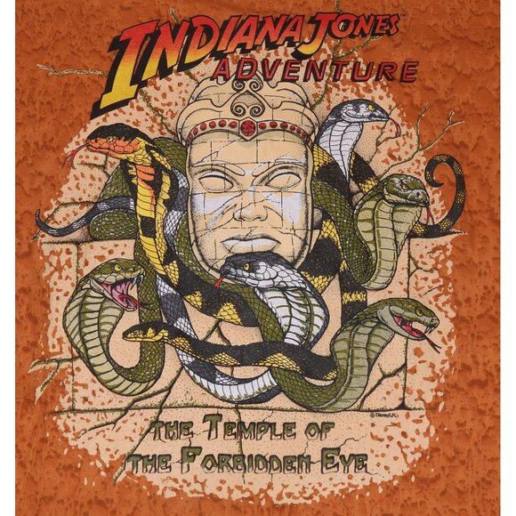 NWT NOS Vintage Indiana Jones Adventure Disney Single Stitch T-Shirt L/XL USA - Picture 2 of 7